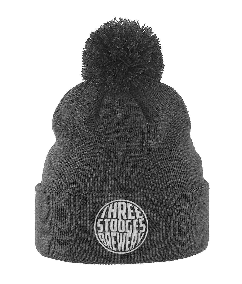 Three Stooges Pom Pom Beanie (White Logo)