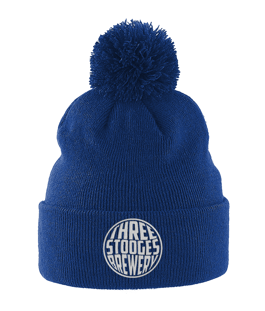 Three Stooges Pom Pom Beanie (White Logo)