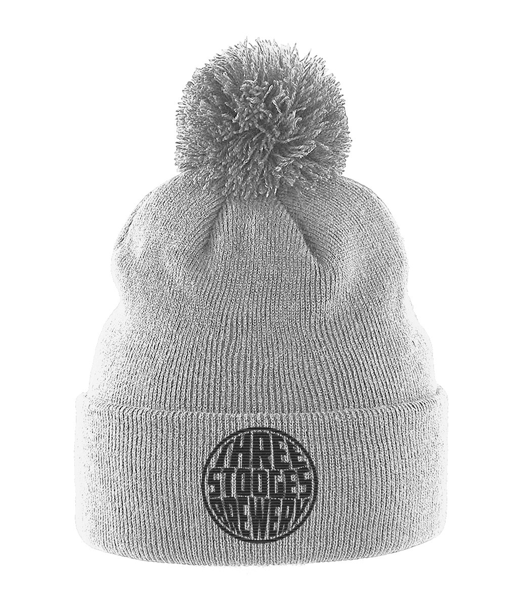 Three Stooges Pom Pom Beanie (Black Logo)