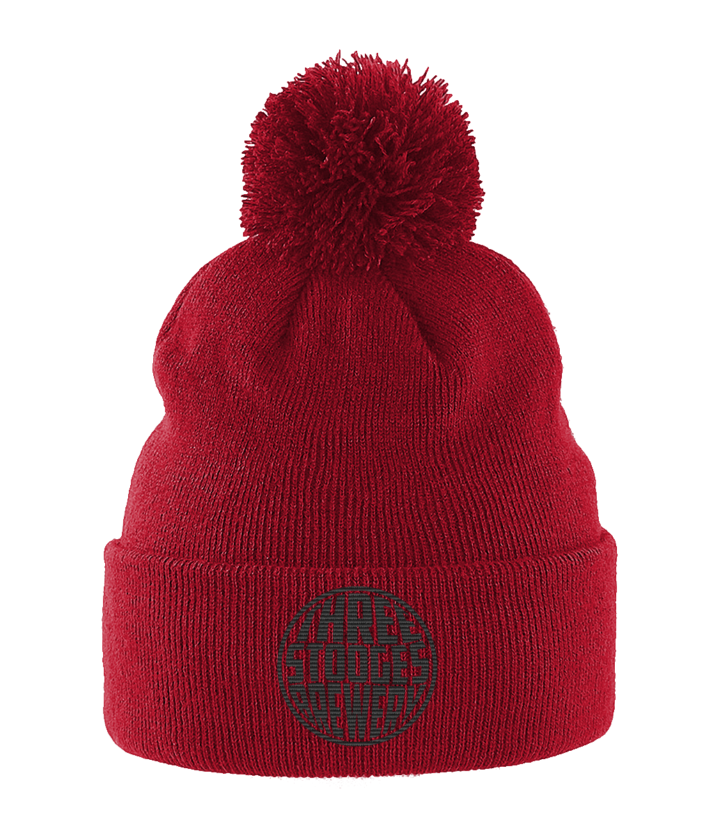 Three Stooges Pom Pom Beanie (Black Logo)