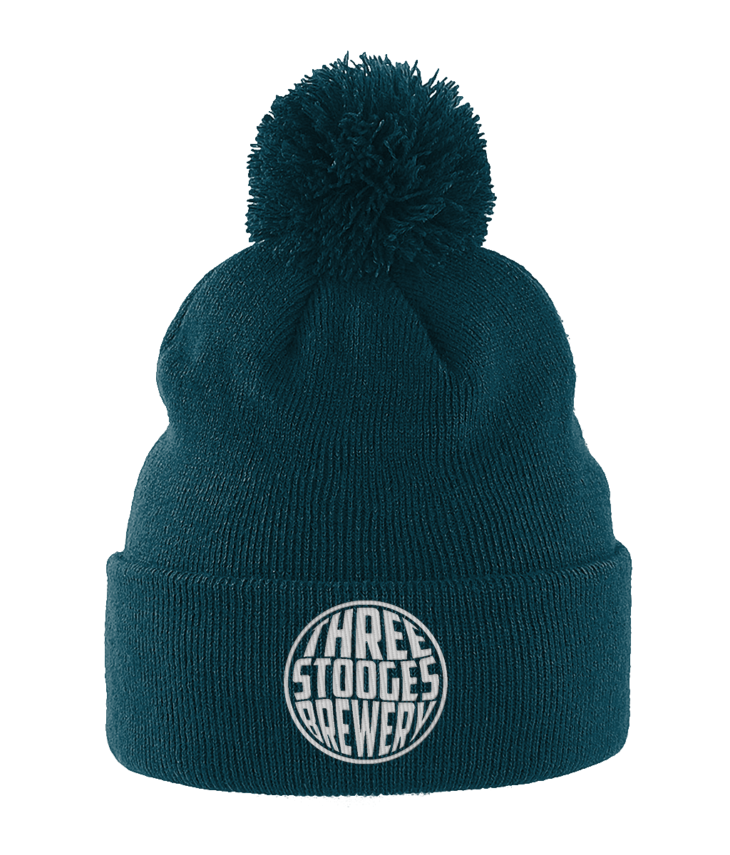 Three Stooges Pom Pom Beanie (White Logo)