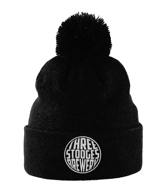 Three Stooges Pom Pom Beanie (White Logo)