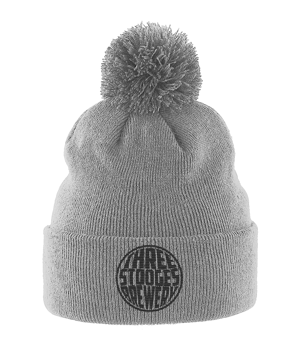 Three Stooges Pom Pom Beanie (Black Logo)